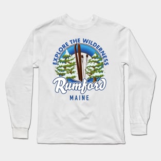 Rumford Maine Ski travel logo. Long Sleeve T-Shirt